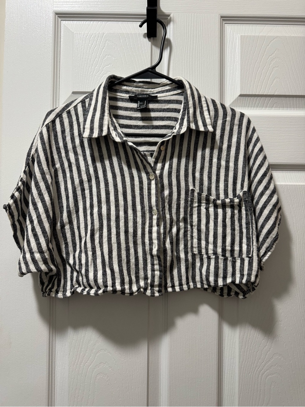 Forever 21 Black and White Striped Top